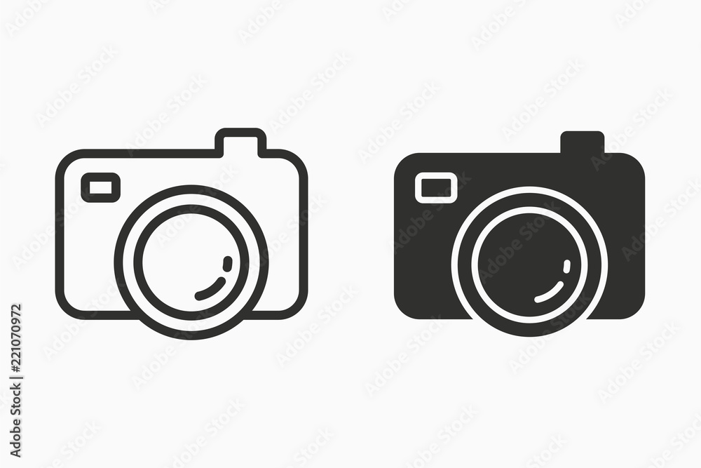 Photo vector icon for graphic and web design. - obrazy, fototapety, plakaty 