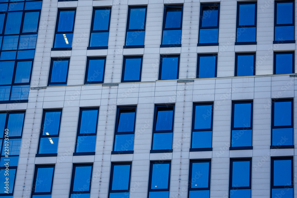mirror blue skyscraper windows business center mirror blue skyscraper windows business center