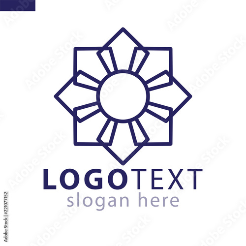 Flower Diamond logo icon vector template