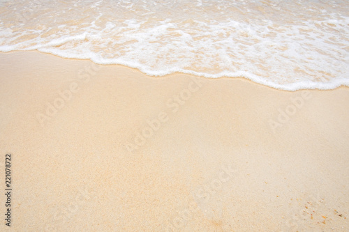 Fototapeta Naklejka Na Ścianę i Meble -  sand of beach and soft wave backgroun