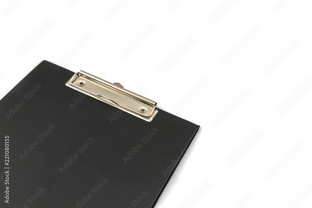 Black Blank clipboard isolated on white