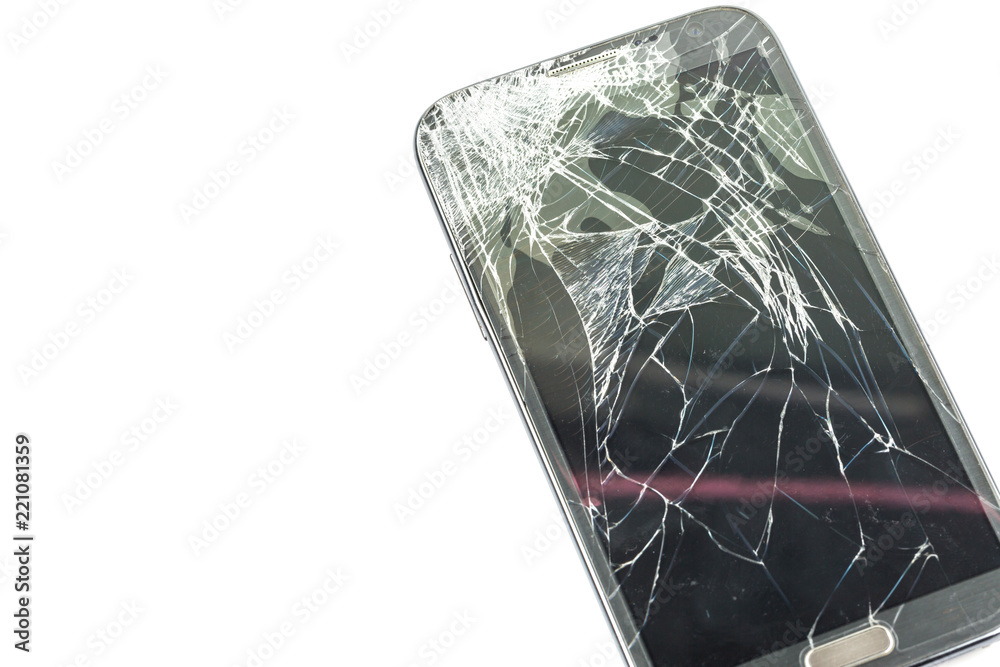 Crack damage screen smartphone Crack damage screen smartphone