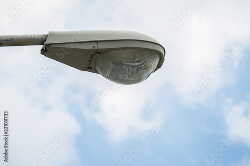 Close up of Street lighting with blue sky