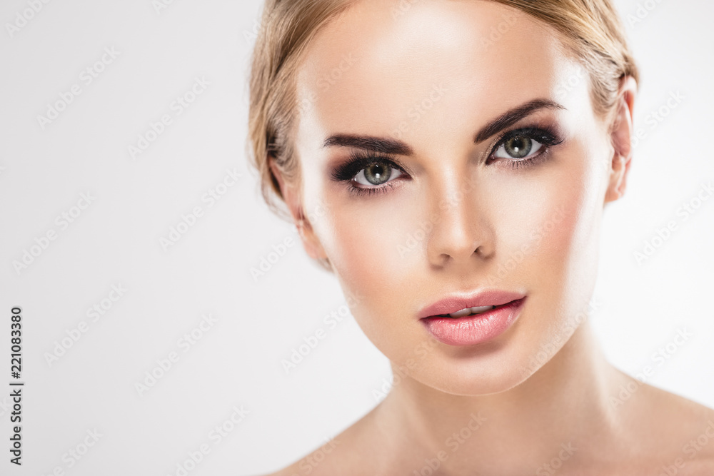 Healthy skin beauty blonde hair woman cosmetic concept Healthy skin beauty blonde hair woman cosmetic concept