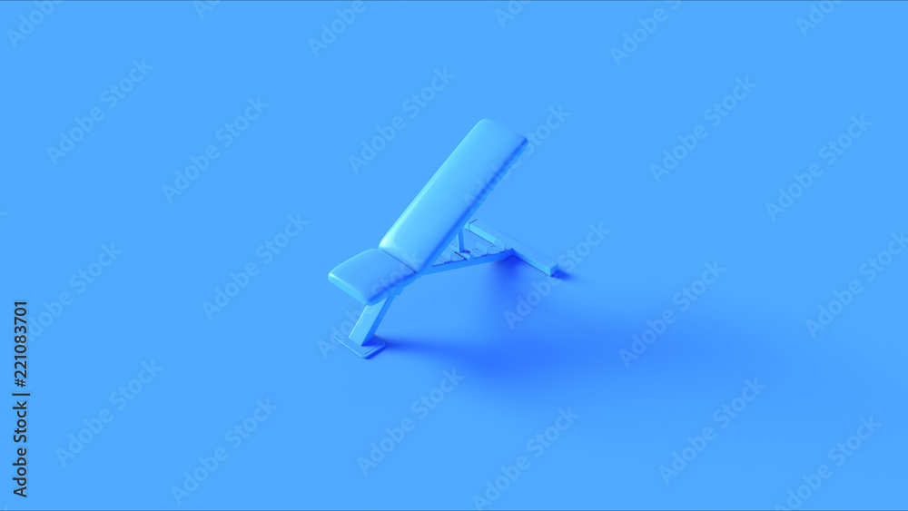 Fototapeta premium Blue Incline Workout Bench 3d illustration 3d rendering