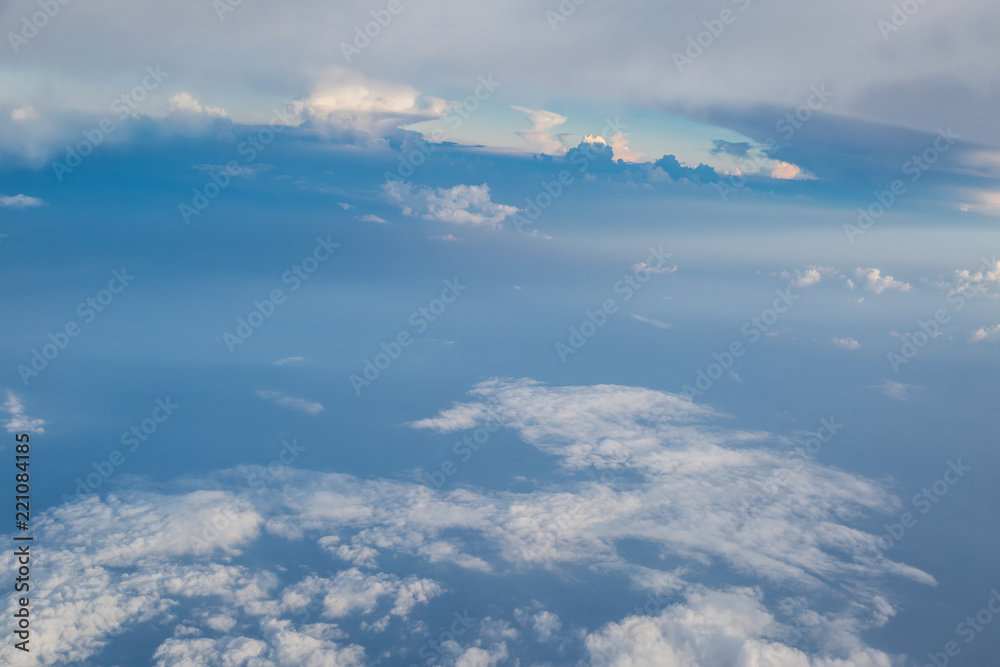 Blue sky clouds from hight Blue sky clouds from hight