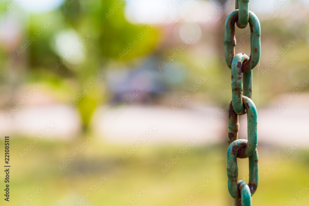 Old Metal Chains with rust