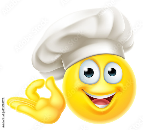 Emoji Chef Cook Cartoon Perfect Gesture