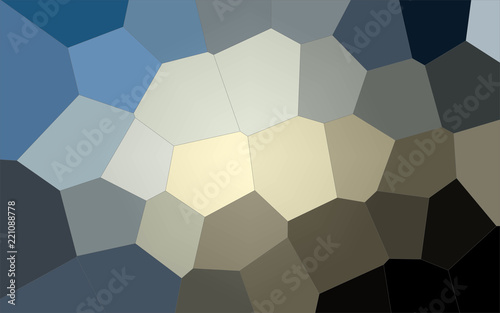 Illustration of blue and yellow colorful Giant Hexagon background.