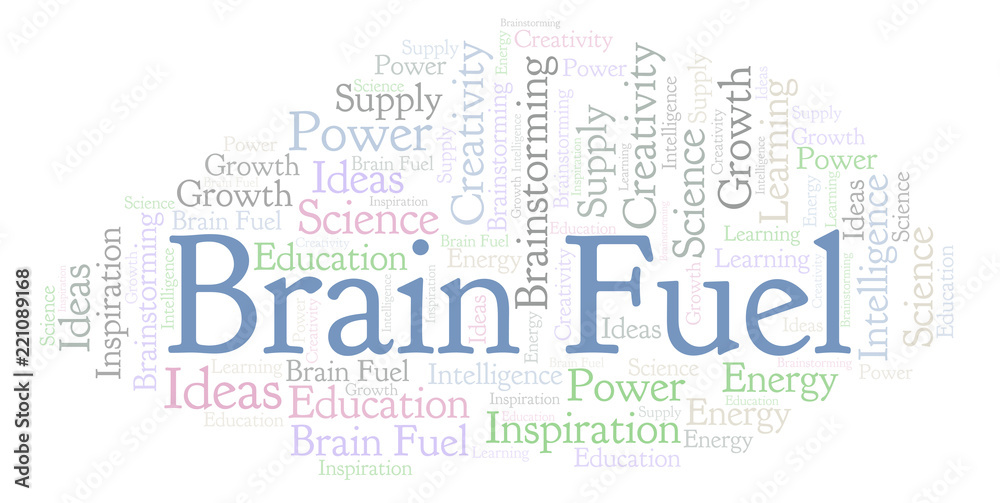 Brain Fuel word cloud.