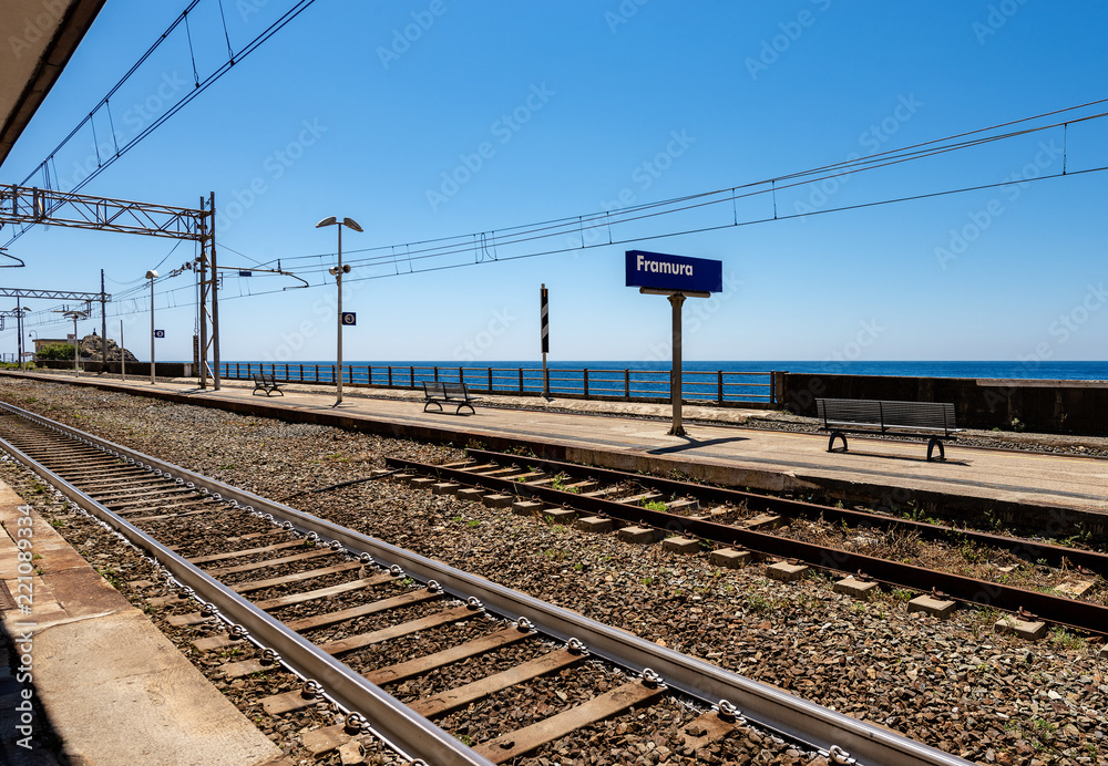 Framura Railway Station - Liguria - Cinque Terre - Italy Framura Railway Station - Liguria - Cinque Terre - Italy