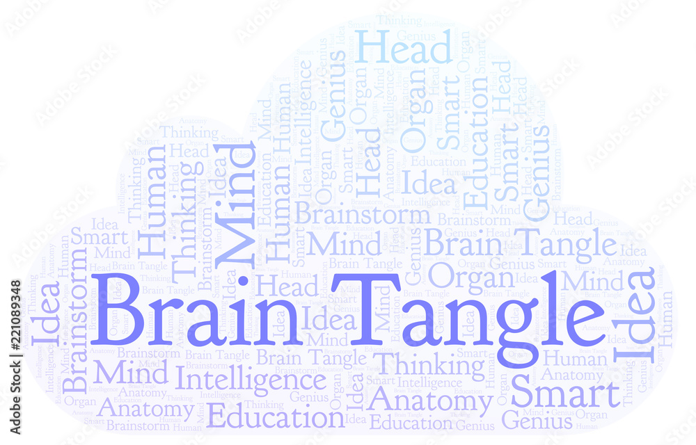 Obraz premium Brain Tangle word cloud.