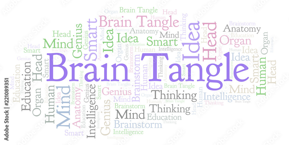 Brain Tangle word cloud.