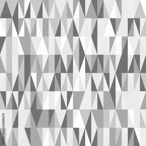 White triangle tiles seamless pattern, vector background.