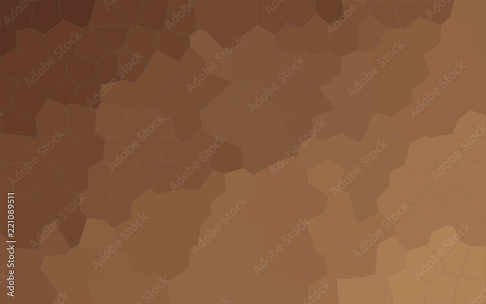 Illustration of brown and yellow Middle size hexagon background.