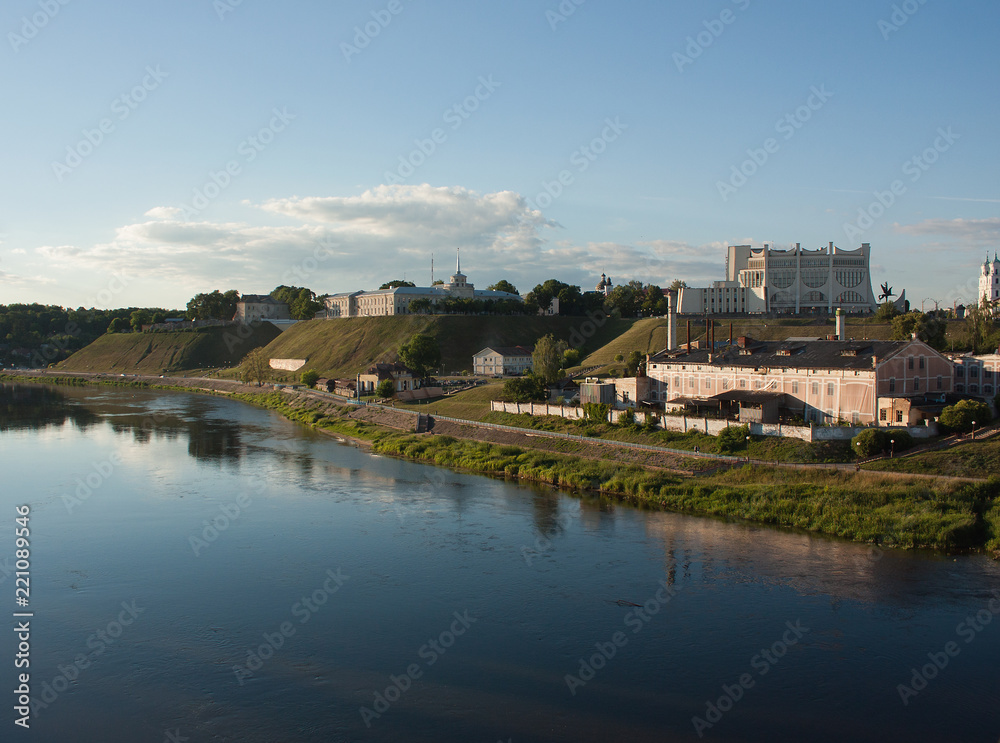 Attractions and views Hrodna.Belarus. The Neman river.