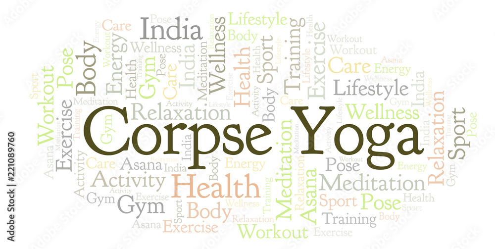 Corpse Yoga word cloud.