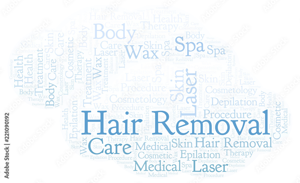 Fototapeta premium Hair Removal word cloud.