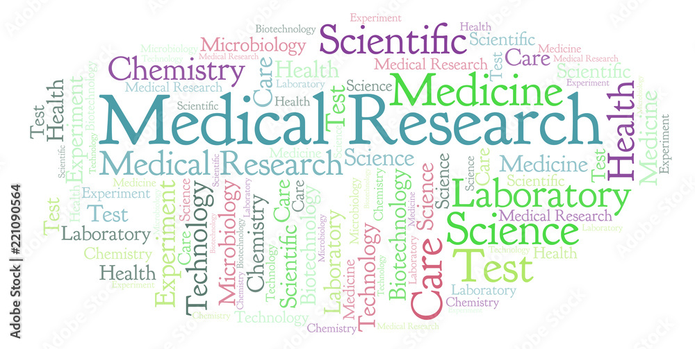 Fototapeta premium Medical Research word cloud.