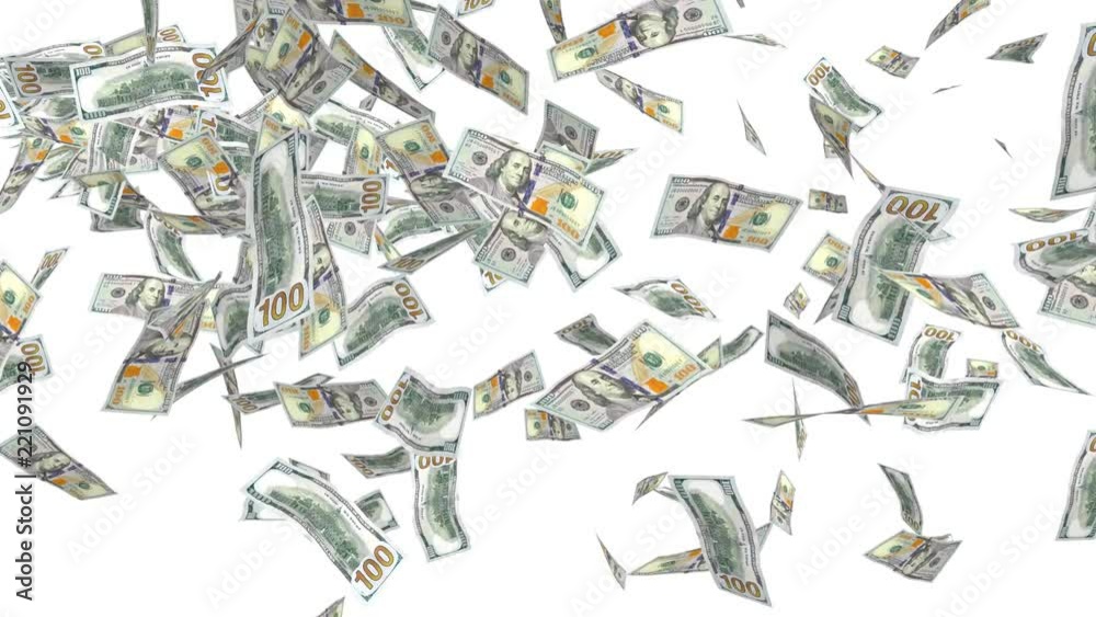 Flying dollars on a background of white, black, green chromakey, sky and mask for video (white on black). 10+10+10+10+10 seconds (50 seconds). UltraHD, 4K, 60fps. High quality falling dollar banknotes Flying dollars on a background of white, black, green chromakey, sky and mask for video (white on black). 10+10+10+10+10 seconds (50 seconds). UltraHD, 4K, 60fps. High quality falling dollar banknotes