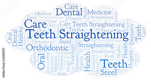 Teeth Straightening word cloud. © sharafmaksumov