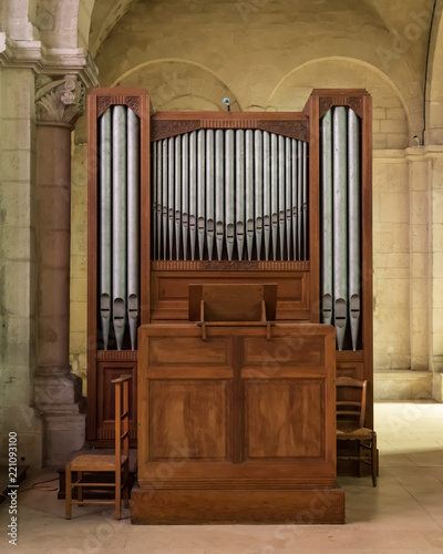 Small organ in Verdun Cathedral Notre Dame