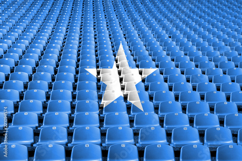 Somalia flag stadium seats. Sports competition concept.