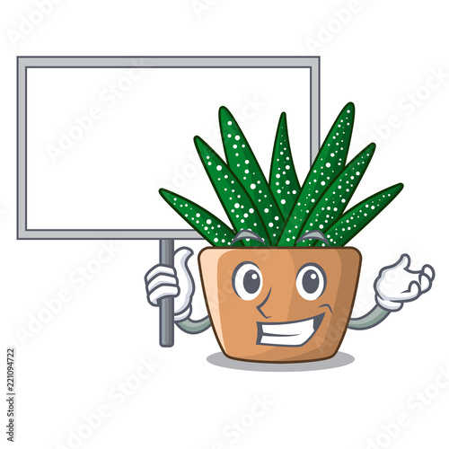 Bring board mini zebra cactus on cartoon pot