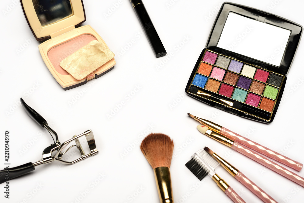 Group Of Make-up Objects are isolated on white background