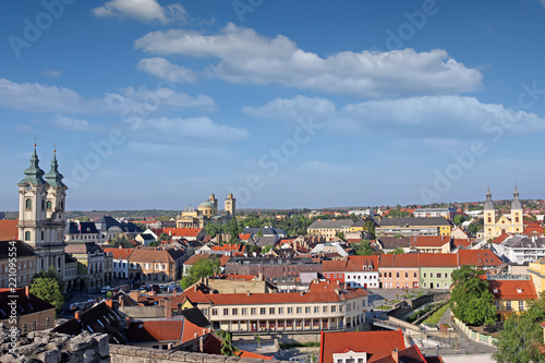 churches old buildings and basilica of Eger cityscape Hungary