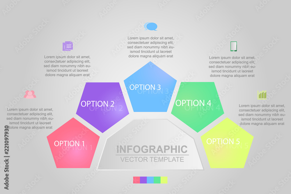 Timeline infographics design vector and marketing icons can be used for workflow layout, diagram, annual report, web design. Business concept with 5 options, steps or processes Timeline infographics design vector and marketing icons can be used for workflow layout, diagram, annual report, web design. Business concept with 5 options, steps or processes
