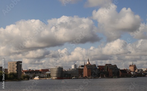 Blick von Nordosten auf Rostock
