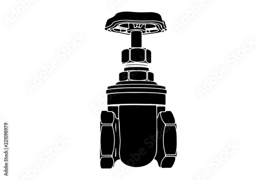 silhouette of a water tap vector