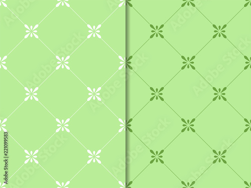 abstract floral seamless pattern with flowers, netting and leaves