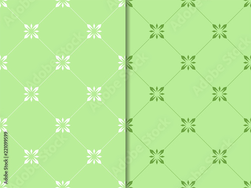abstract floral seamless pattern with flowers, netting and leaves