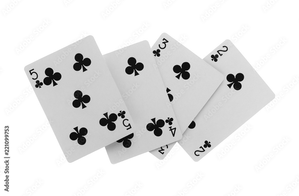Playing cards isolated on white background with clipping path Playing cards isolated on white background with clipping path