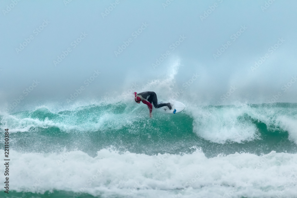 Adrenaline rush, surfing, Fistral beach, Newquay, Cornwall Adrenaline rush, surfing, Fistral beach, Newquay, Cornwall