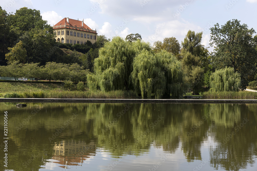 Chateau - the governors Summerhouse -  in the largest Park in Prague – Stromovka - the Royal Tree-tree, Czech Republic