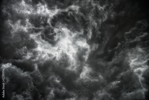 The dark clouds before heavy rain storm. © sutlafk
