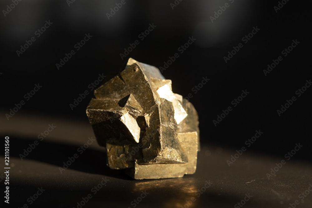 Pyrite raw shape isolated Pyrite raw shape isolated