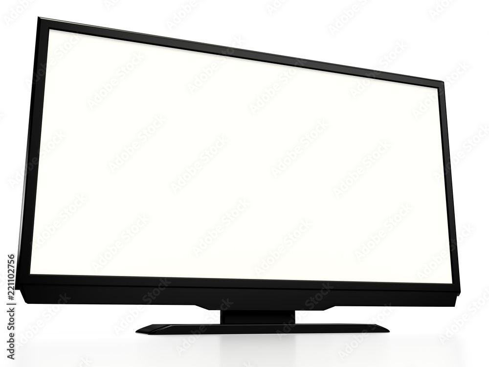 LED tv on white background. 3D rendering LED tv on white background. 3D rendering