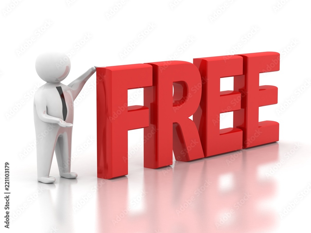 i3D illustration Person giving for free i3D illustration Person giving for free