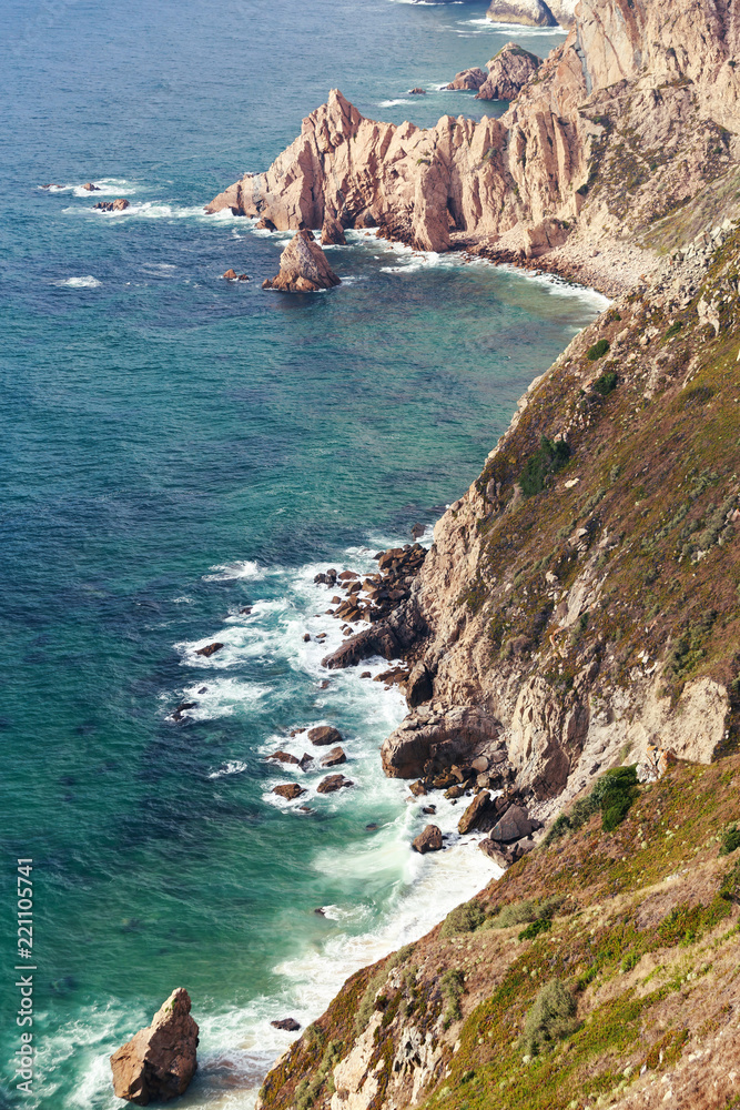 Cabo da Roca rocks and sea