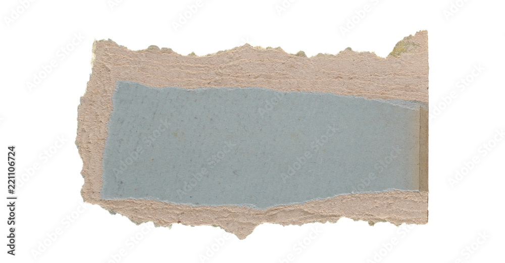 Old, torn paper isolated on white background, clipping path