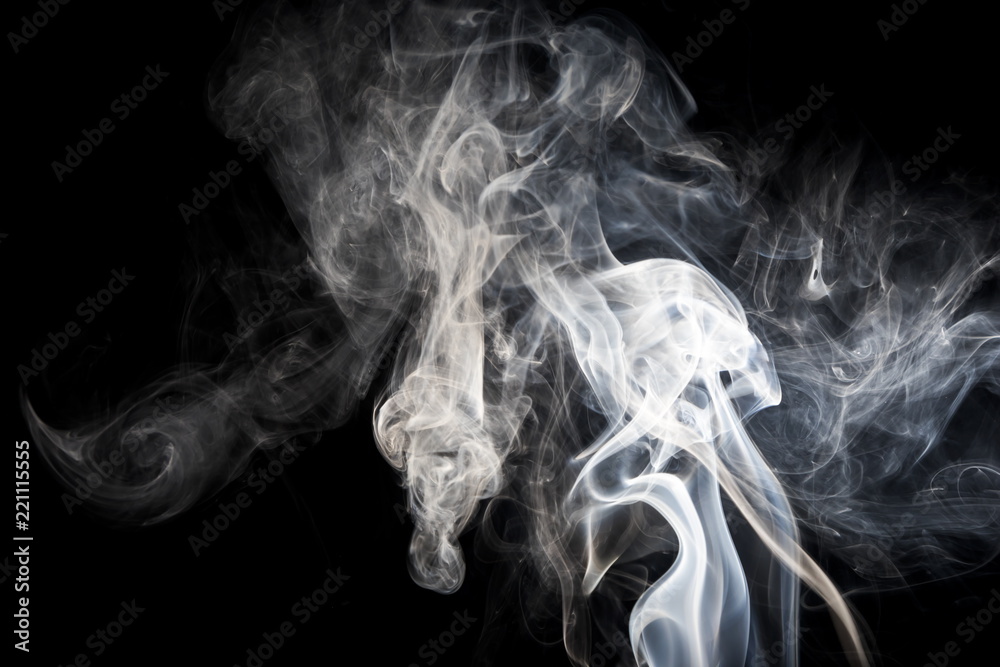Smoke on black background