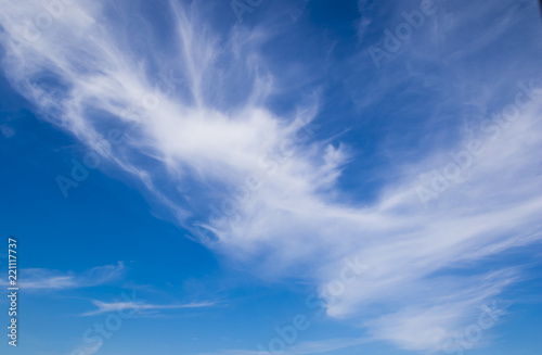 Blue sky and beautiful clouds  nature background