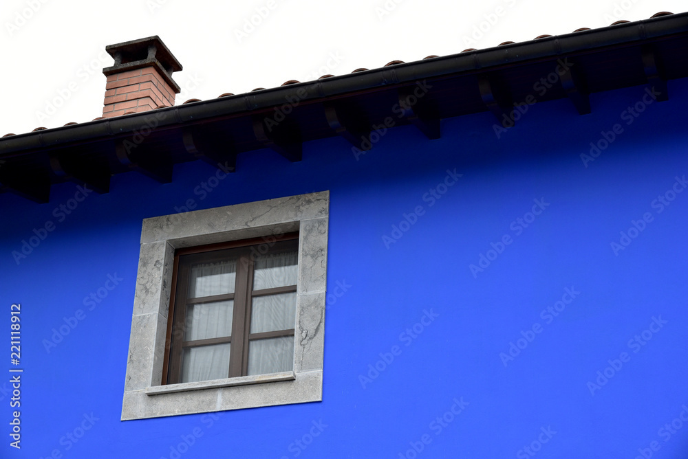 rural landscape with house in Asturias, Spain rural landscape with house in Asturias, Spain