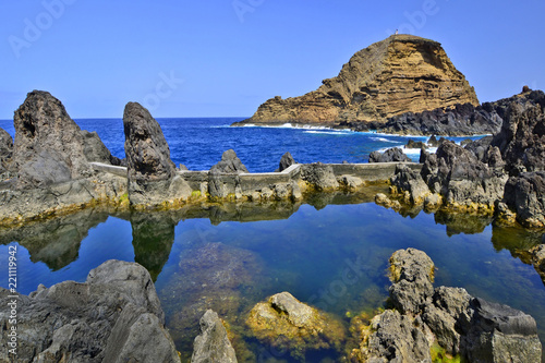 Natural lava pools complex at Porto Moniz, Madeira island, Portugal