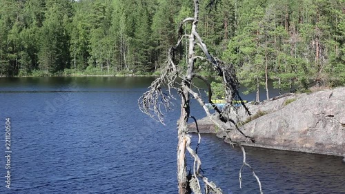 Repoveden kansallispuisto, kayaker, Kuutinlahti, national park photo