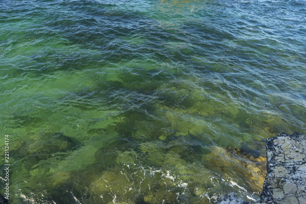 Sea, Broken coast (Costa quebrada) at Playa de San Juan de la Canal, Soto de la Marina, Spain